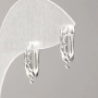 Sztyfty do kolczyków z metalu w kolorze srebrzystym 18×3 mm – para