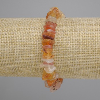 Bransoletka karneol drobinka, średnica 8–13×2–4 mm, długość 18 cm, elastyczna
