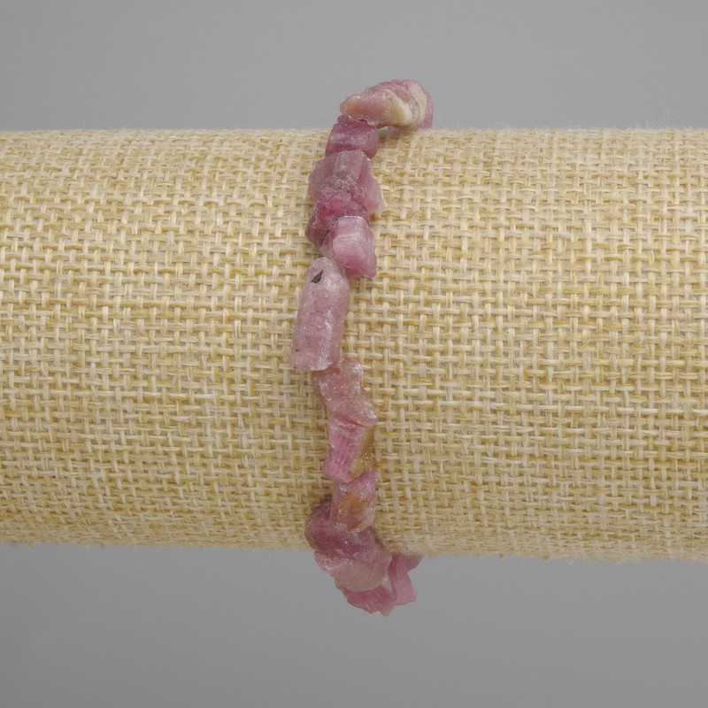 Bransoletka z turmalinu, surowy kamień, średnica 4–10×5, 5–8 mm ±, długość 18 cm ±, elastyczna