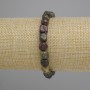 Bransoleta z jaspisu Krwi Smoka fasetowana, średnica 6-8 mm, 5×7–7,5 mm, długość 18 cm ± elastyczna