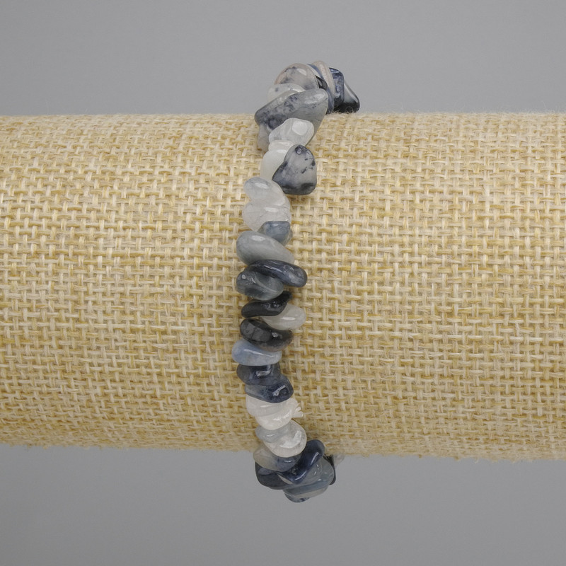 Bransoletka z kwarcu rutylowego włosistego, drobinki o średnicy 7–10×1–3 mm ±, długość 18 cm ± elastyczna