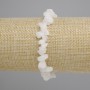 Bransoletka z białego kwarcu – drobinki, średnica 6–12 × 4–6 mm, długość 18 cm ±, na elastycznej gumce