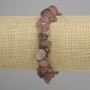 Bransoletka z malinowego kwarcu – drobinki, średnica 7–16×5–8, 5 mm ±, długość 18 cm ±, elastyczna