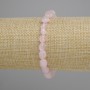 Bransoletka z fasetowanego różowego kwarcu, średnica 6–10 mm, 5×6–7 mm, 5 mm ±, długość 18 cm ±, na elastycznej gumce