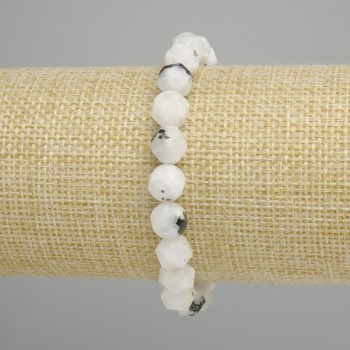 Bransoletka adular wielokątniki, średnica 9×8 mm ±, długość 18 cm ±, elastyczna