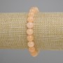 Bransoletka z cytrynem prasowanym, gładkie kulki, średnica 8 mm ±, długość 18 cm ±, elastyczna