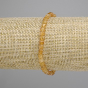 Bransoletka fasetowana z cytrynu – kostka 4×4 mm, długość około 18 cm, na elastycznej gumce