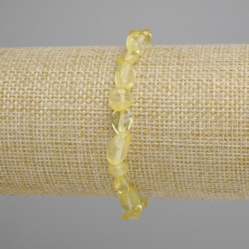 Bransoletka z cytryną fasetowaną, średnica 7-12×7-7 mm, 5 mm ±, długość 18 cm ±, elastyczna