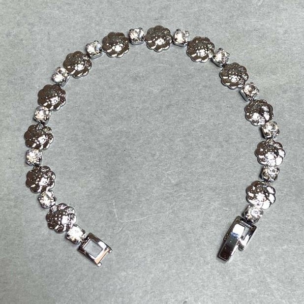 Bransoleta baza srebrzysta metalowa, długość 18 cm +/- (10 szt.)