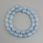 Koraliki z akwamarynu baryłkowe, średnica 10-10 mm, 5×9 mm±, długość 37 cm±