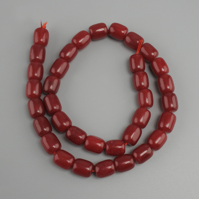 Koraliki z turmalinu w formie barilo, średnica 10,5–11×9 mm, długość 38 cm