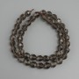 Koraliki z topazu dymnego, fasetowane, średnica około 8×7,5 mm, długość 38 cm ±