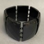 Bransoleta z agatu fasetowana 40×28 mm ±, długość 18 cm ±, elastyczna