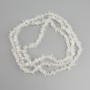 Koraliki kryształ górski w drobinkach, średnica 5-9×2-3 mm, 5 mm±, długość 78 cm± na żyłce