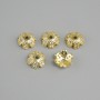 Cena za 1 szt. Końcówka jubilerska, średnica około 7,5×1,5 mm, otwór 1,1 mm, złoty kolor metalu