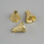 Cena za 1 szt. Zakończenie biżuterii, średnica 11×10 mm ± otwór około 1,3 mm, złoty kolor metalu