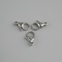 Cena za 1 szt. Zapięcie karabińskie, średnica 12×6 mm, kolor metalu srebrzysty