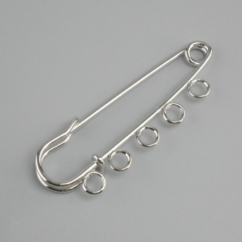 Podstawa do broszki – szpilka 50×12 mm ± srebrzysty metal