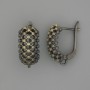 Haczyki do kolczyków, kolor brązowy, metal 18×8 mm – para
