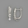 Sztyfty do kolczyków z metalem srebrzystym, 18×3,5 mm – para