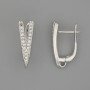 Sztyfty do kolczyków ze srebrzystego metalu 20×6 mm – para