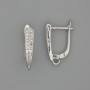 Haki do kolczyków z metalu srebrzystego 18×4 mm – para