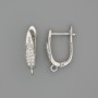 Sztyfty do kolczyków ze srebrzystego metalu 17×4 mm — para
