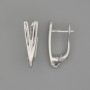 Bigle do kolczyków z metalu o srebrzystym połysku 19×6 mm – para