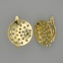 Szewencje do kolczyków ze złocistego metalu 16×1,5 mm + para