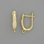 Złociste haczyki do kolczyków 17×4 mm – para