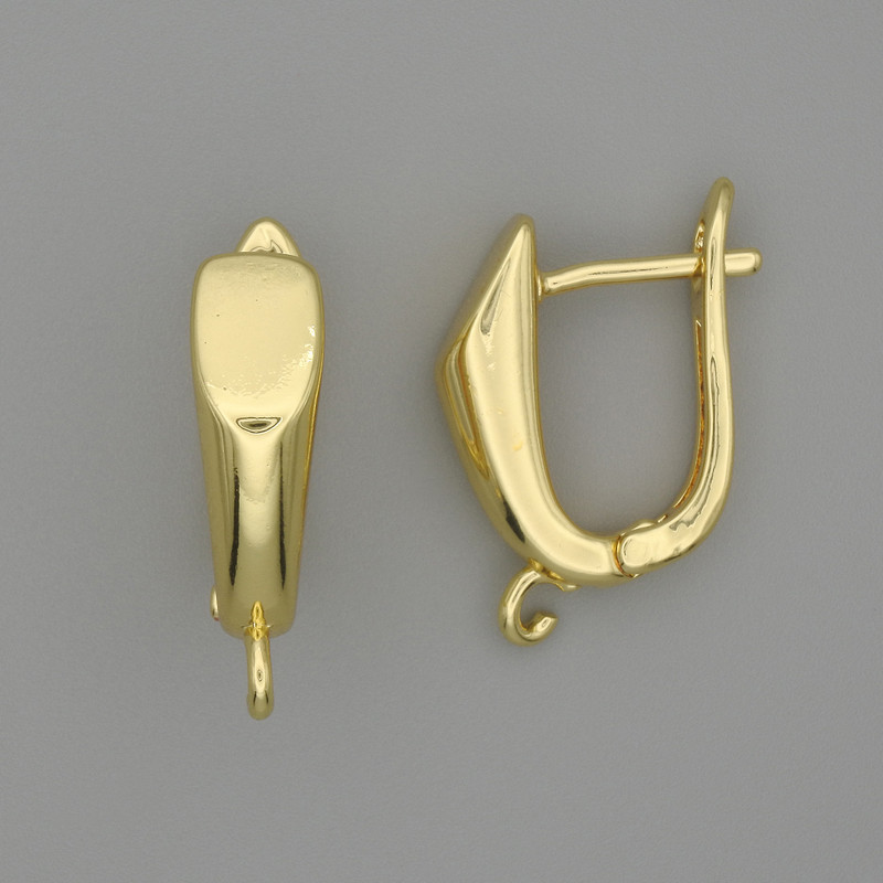 Sztyfty do kolczyków złocistego metalu 18×5 mm – para
