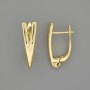 Sztyfty do kolczyków z złocistego metalu 19×5,5 mm — para