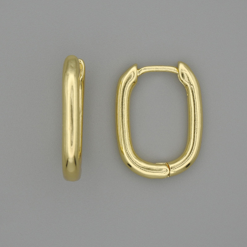 Haki do kolczyków z metalem złocistym 18×2,5 mm - para