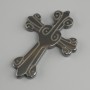 Wisiorek z hematytu w kształcie krzyża, średnica 64×44 mm ± otwór 0,9 mm+
