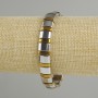 Bransoletka z hematytu «Łańka», ogniwo łańcucha, średnica 10×7 mm ±, 10×2 mm ±, długość 18 cm ±, elastyczna