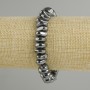 Bransoletka z hematytu w fasetowanych kuleczkach, średnica 11×4,5 mm ±, długość 18 cm ±, elastyczna