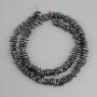 Koraliki hematytu – drobinki, średnica 6,5–9×2,0–2,5 mm, długość 40 cm