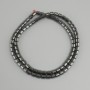 Koraliki hematytu cylindryczne, średnica 4×4 mm, długość 40 m