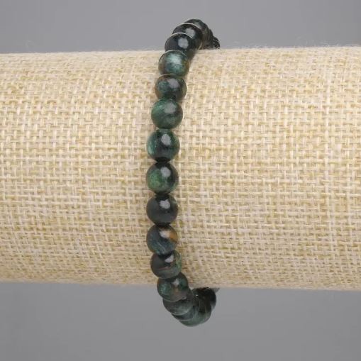 Bransoletka ze szmaragdu, gładka kulka, średnica 6 mm, długość 18 cm, elastyczna