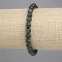 Bransoletka ze szmaragdu, gładka kulka, średnica 6 mm, długość 18 cm, elastyczna