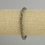 Bransoletka z pirytu — fasetowany kubik, 4×4 mm, długość ok. 18 cm, na elastycznej gumce