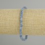 Bransoletka z kianitu fasetowanego w kostkach, średnica 4×4 mm, długość 18 cm, elastyczna