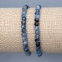 Bransoletka z kyanitu fasetowanego – kubik, średnica 4×4 mm, długość 18 cm ±, na elastycznej gumce