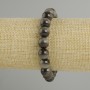 Bransoletka z szarego tygrysiego oka, gładkie kulki, średnica około 10 mm, długość około 18 cm, na elastycznej gumce