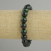 Bransoletka z zielonego tygrysiego oka, gładkie kulki, średnica 10 mm, długość 18 cm, na elastycznej gumce