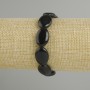 Bransoletka z czarnego agatu owalnego, średnica 18×12–13 mm, długość 18 cm, elastyczna