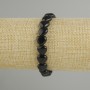 Bransoletka z czarnego agatu w kształcie serca, średnica 10 mm, długość 18 cm, elastyczna