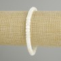 Bransoletka z masy perłowej, koraliki rondelle, średnica 6×4 mm, długość około 18 cm, na elastycznej gumce