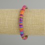 Bransoletka z muszli Skafarka w rondel, średnica 6×1,5–2 mm, długość ok. 18 cm, na elastycznej bazie