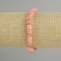 Bransoletka z muszli Skafarka rondel, średnica 6x2 mm, długość 18 cm, elastyczna